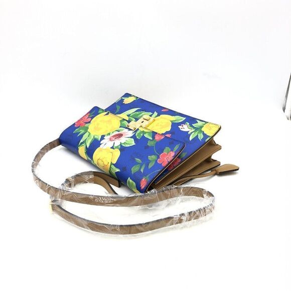 RARE NWOT MCM Blue Visetos Paradiso Floral Crossbody Bag - Picture 8 of 12